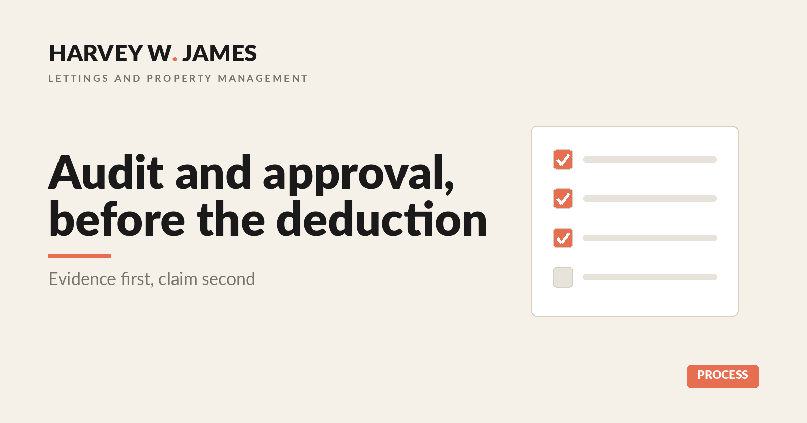 Audit and approval before the deduction