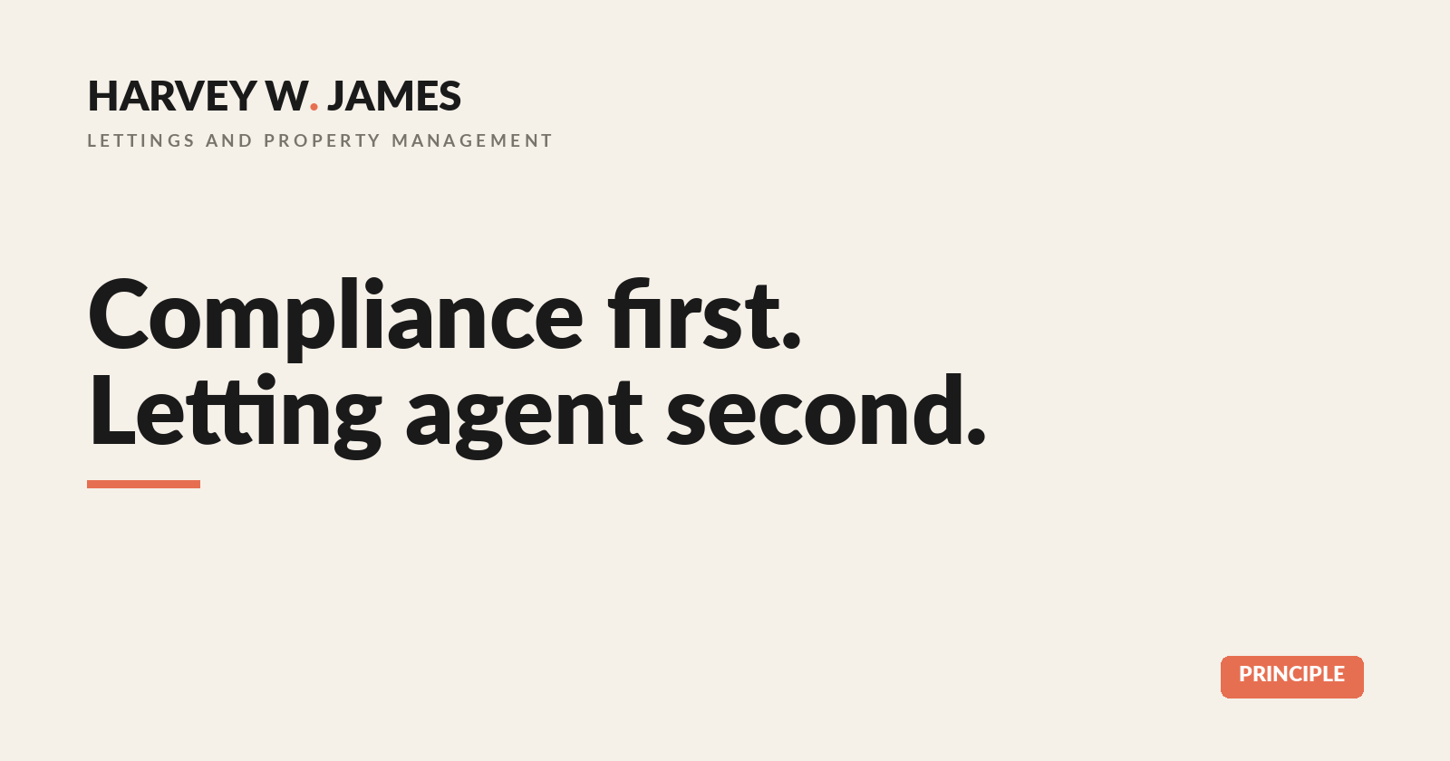 Audit and compliance first, letting agent second