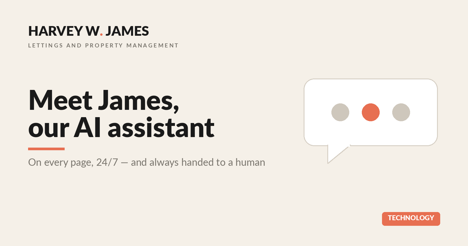 Meet James, our AI property assistant