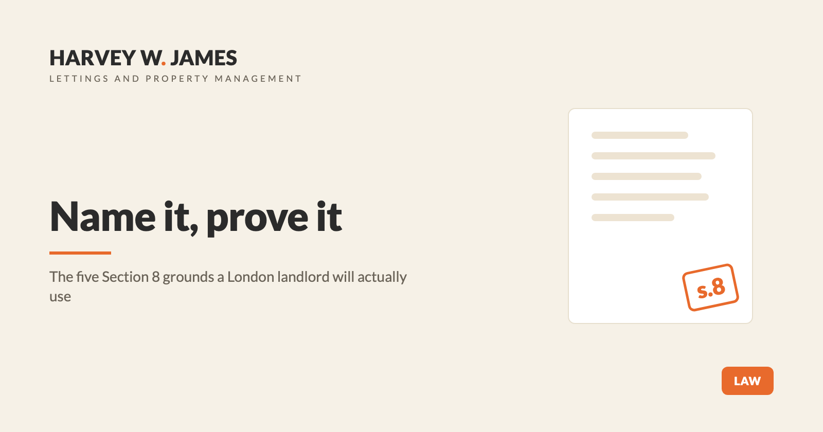 Section 8 grounds for possession in 2026: the grounds a London landlord will actually use