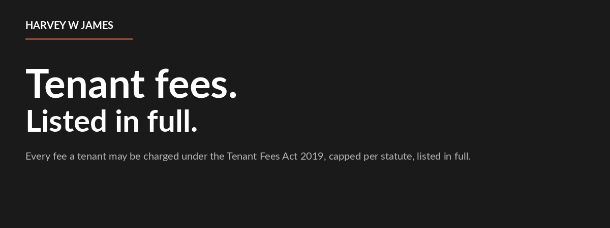 Tenant Fees Schedule