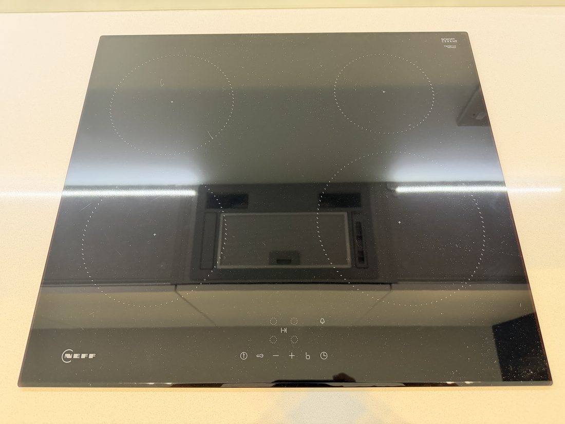 Integrated Neff induction hob photographed for the Harvey W James listing