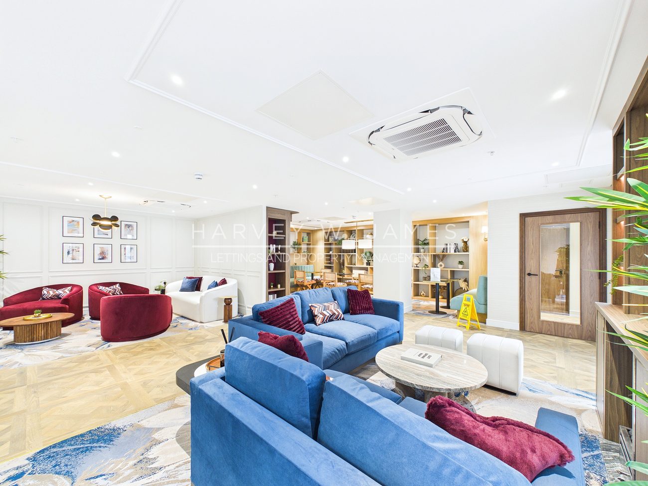 Communal residents’ lounge at the Emerald House development
