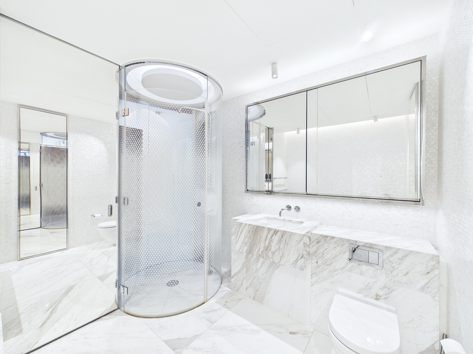 En-suite with a bath and a separate shower — One Park Drive, Wood Wharf