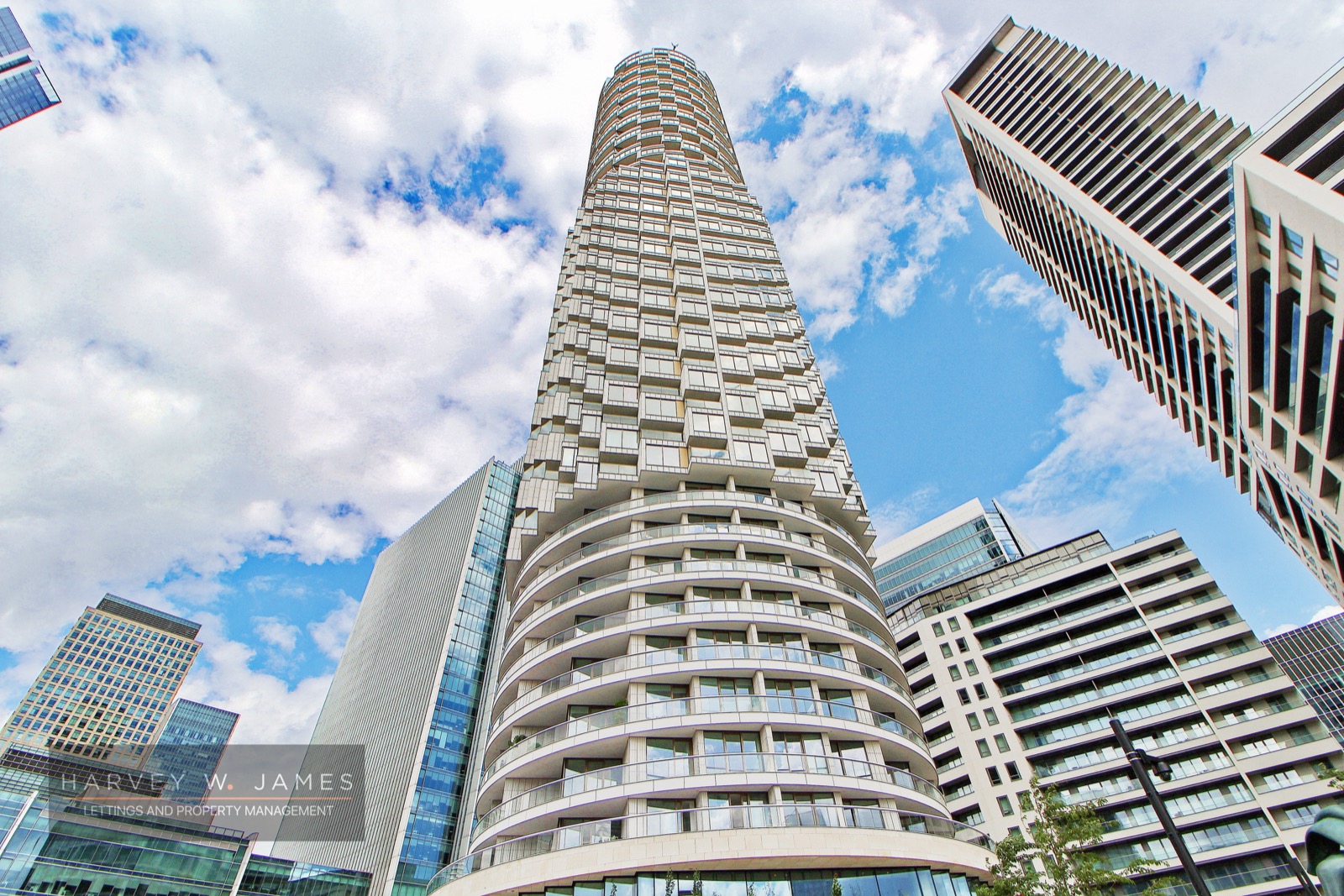 Herzog & de Meuron’s cylindrical tower at Wood Wharf — One Park Drive
